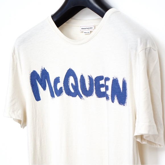 Alexander McQueen Graffiti Logo T Shirt RARE* - Picture 2 of 5